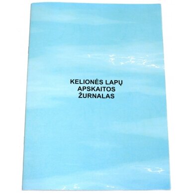 Kelionės lapų registracijos žurnalas Kelionės lapų registracijos žurnalas