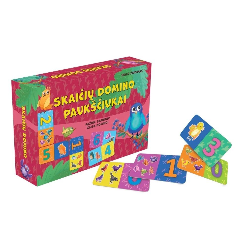 Žaidimas Skaičių domino Paukščiukai Žaidimas Skaičių domino Paukščiukai
