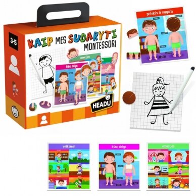 Žaidimas Montessori Kaip mes sudaryti Žaidimas Montessori Kaip mes sudaryti