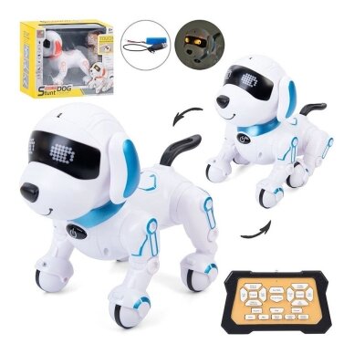 Žaislinis robotas šuo valdomas radijo bangomis Žaislinis robotas šuo valdomas radijo bangomis